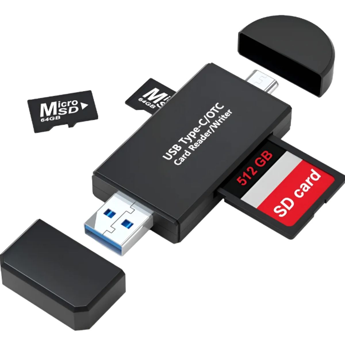GENERICO - Adaptador Lector Memoria Tarjeta Sd Micro Sd A Usb Tipo C