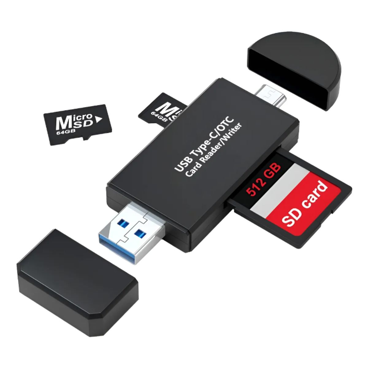 GENERICO - Adaptador Lector Memoria Tarjeta Sd Micro Sd A Usb Tipo C