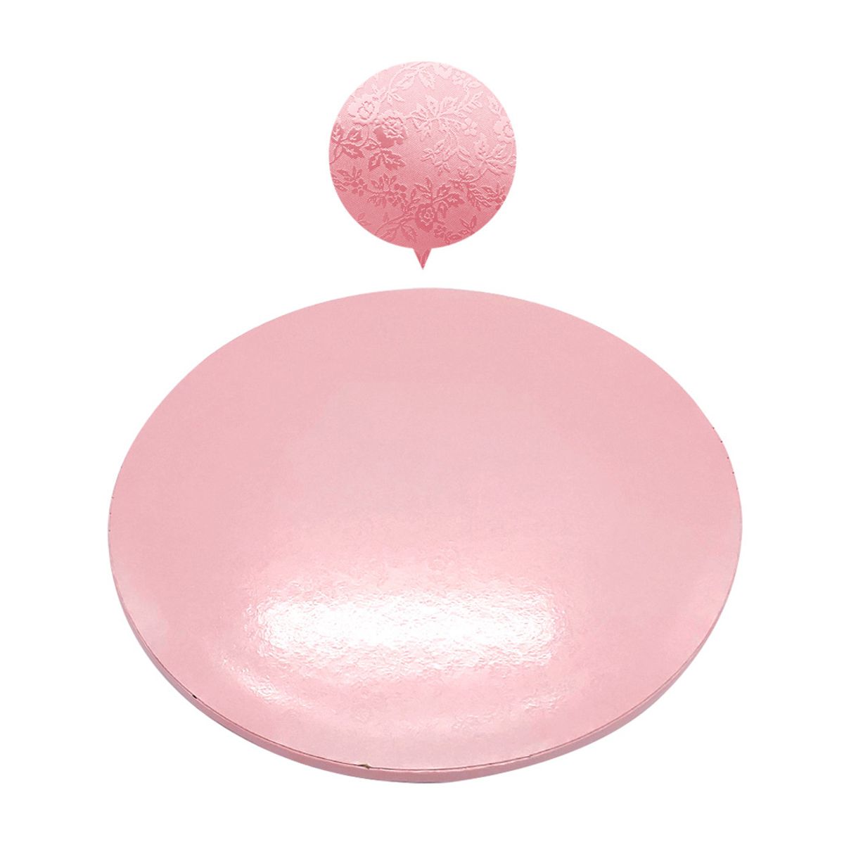 GENERICO - BASE TORTA REDONDO 40 CM ROSADO X1 UNI