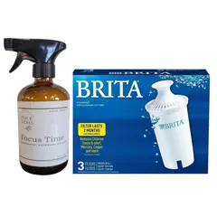 BRITA - Filtro Agua 3 Unid + Bruma Aromatizante Spray 500ml Ft