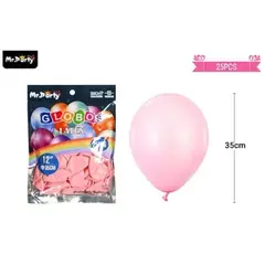 GENERICO - Globos de látex fucsia mate 35cm 25pcs