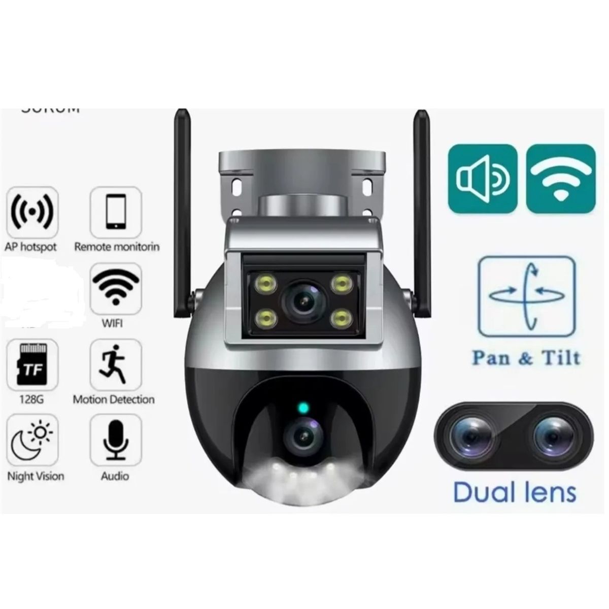 GENERICO - Cámara de Seguridad Smart Wifi Doble Lente/Cámara  Yoosee 4mp