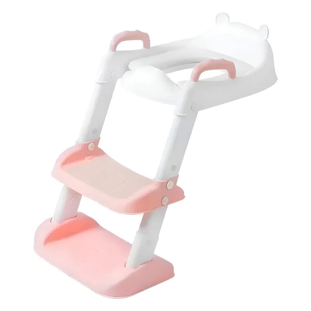 OKAY - Asiento de entrenamiento con escalera plegable rosa para inodoro infantil