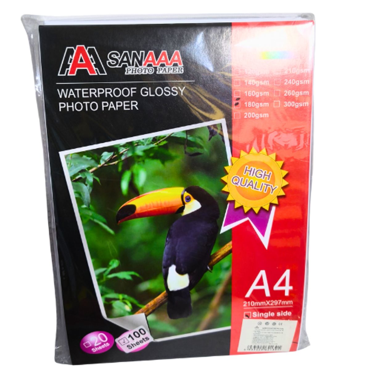 GENERICO - papel fotografico glossy 100 hojas