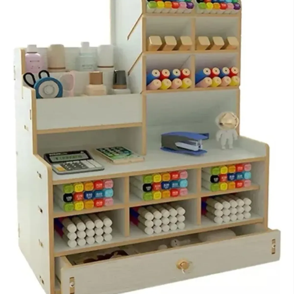 OKAY - Organizador De Lápices Plumones Escritorio Blanco