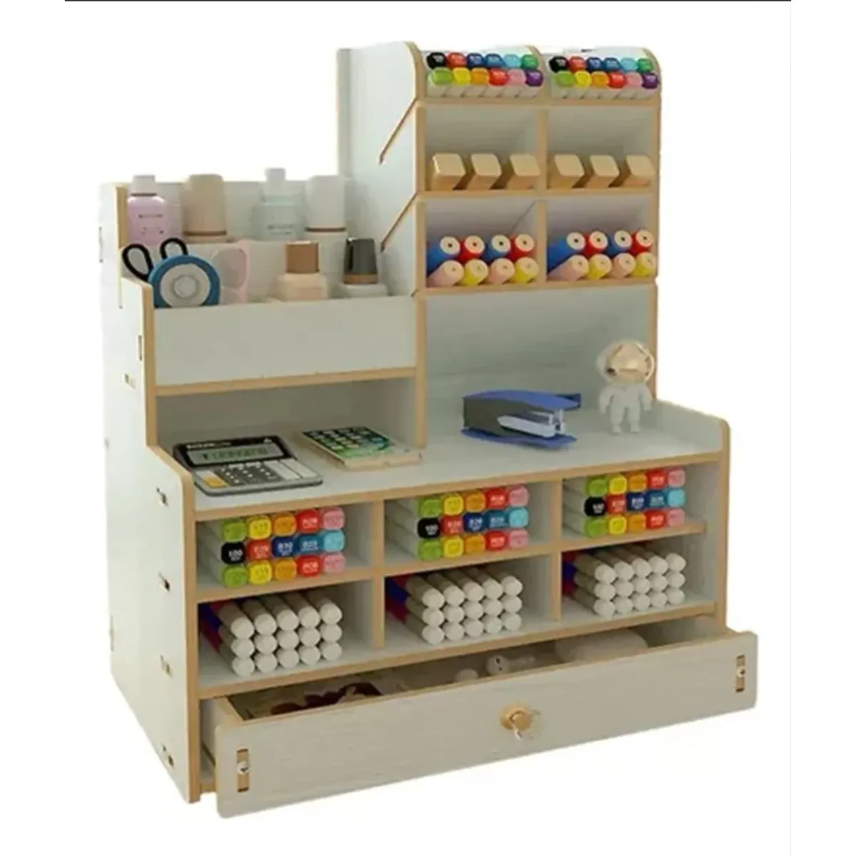 OKAY - Organizador De Lápices Plumones Escritorio Blanco