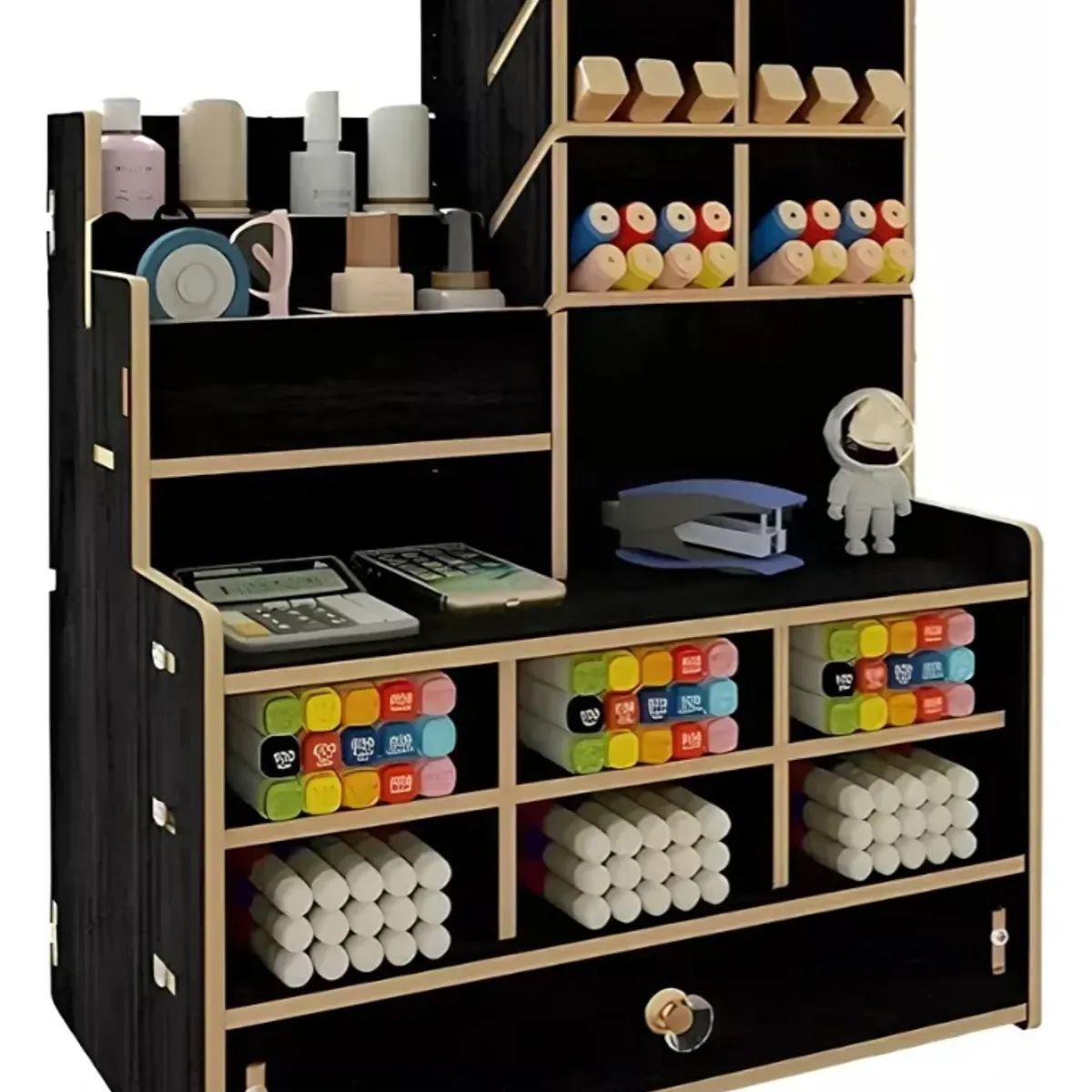 OKAY - Organizador De Lápices Plumones Escritorio Negro