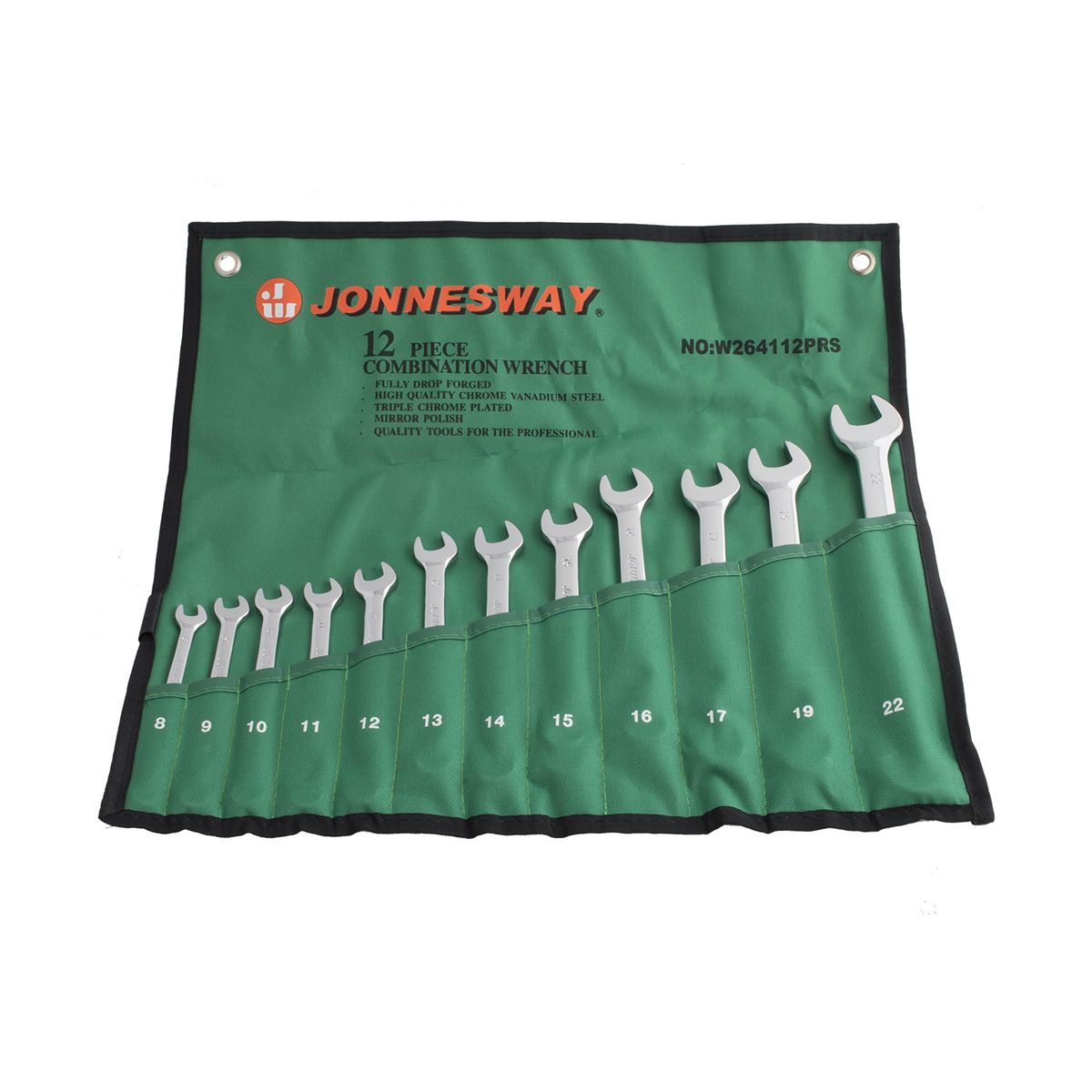 JONNESWAY - SET de LLAVES PUNTA CORONA LARGAS 12 piezas W26411