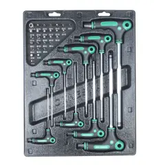 JONNESWAY - JUEGO de LLAVES HEXAGONALES PUNTA BOLA 9 pcs H20MB