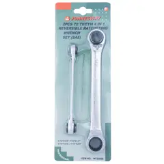 JONNESWAY - SET LLAVES CHICHARRA 2 piezas 4 en 1 W73202S