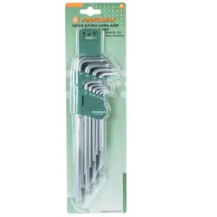 JONNESWAY - JUEGO de LLAVES TORX EXTRA LARGAS 10 piezas H12S1
