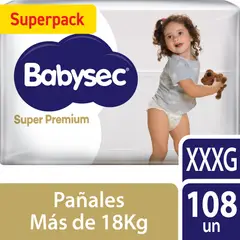 BABYSEC - Pañal de bebé Super Premium XXXG 108un
