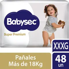 BABYSEC - Pañal de bebé Super Premium  XXXG 48un