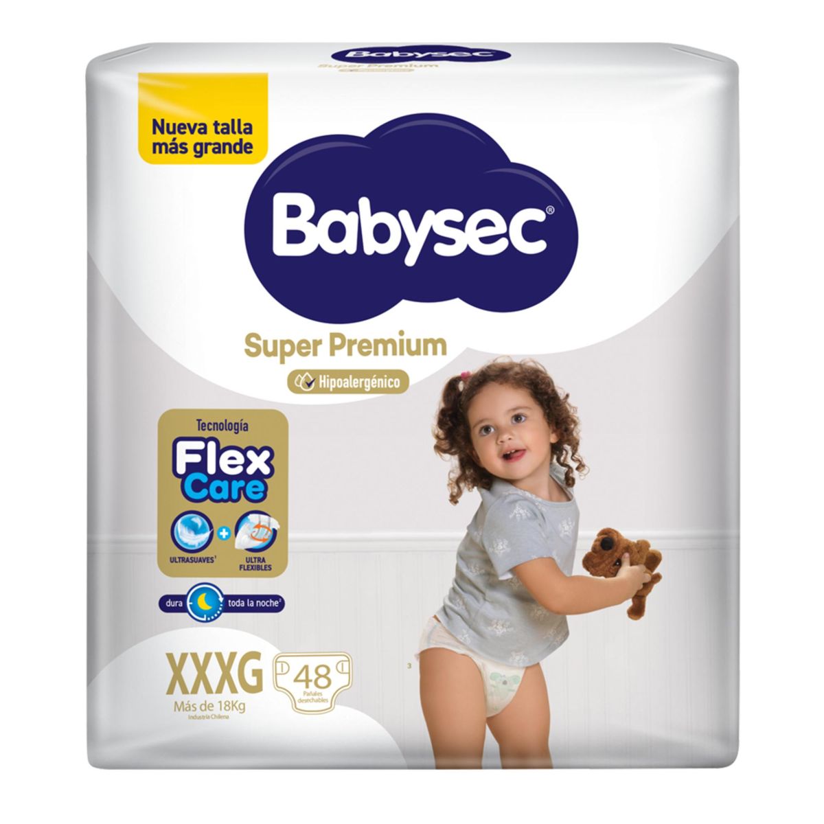BABYSEC - Pañal de bebé Babysec Super Premium  XXXG 48un