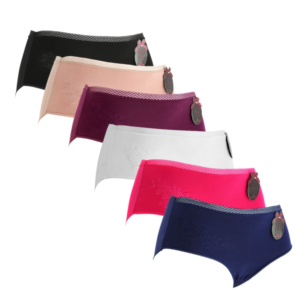 GIOVACCHINO - Pack de 6 Calzon Tiro Alto Algodón.