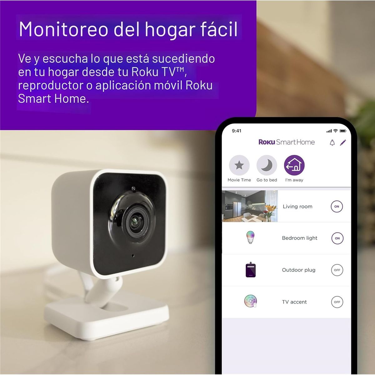ROKU - Cámara de Seguridad Roku Indoor Camera Wired