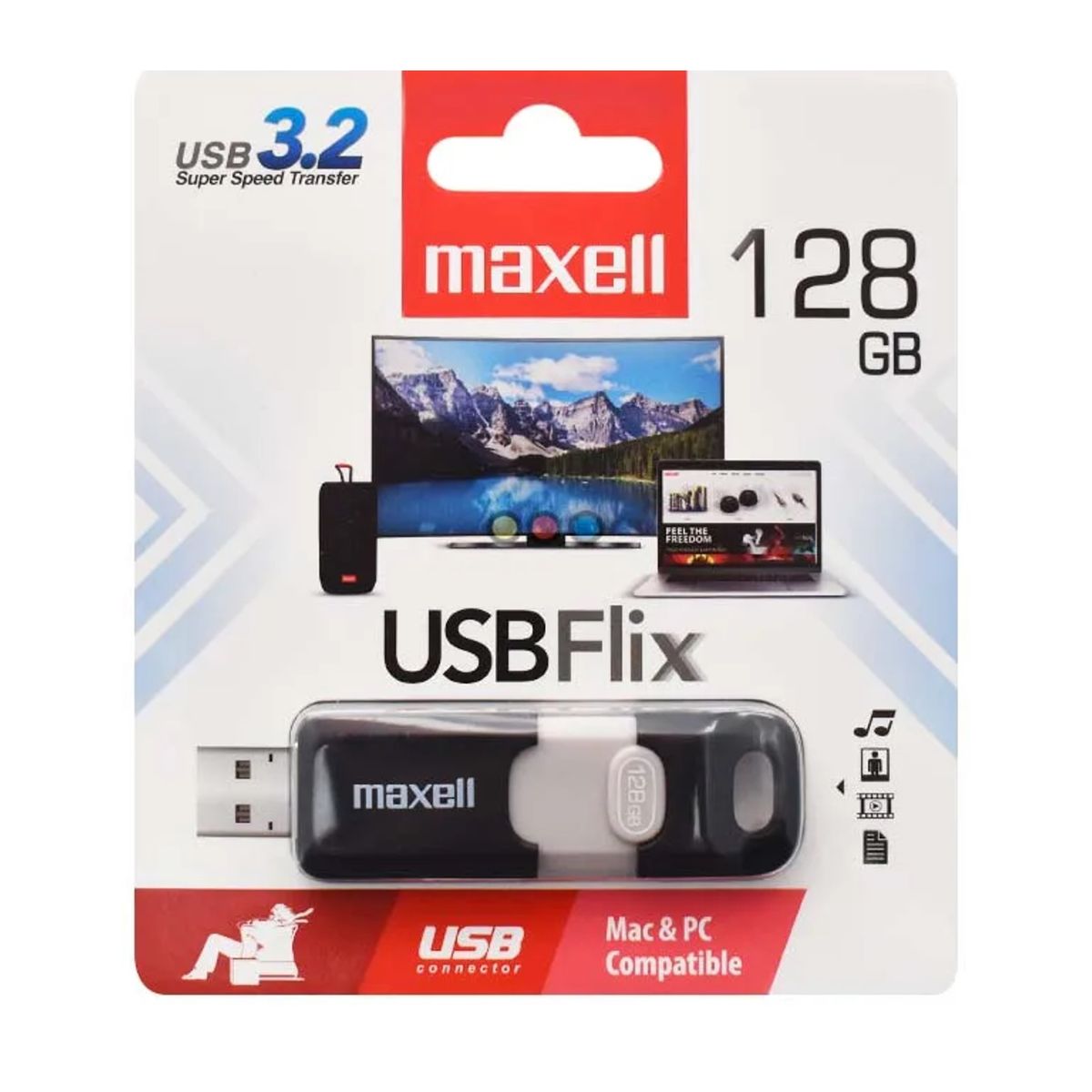 MAXELL - Pendrive USB 3.0 x 128GB Maxell Flix Alta Velocidad