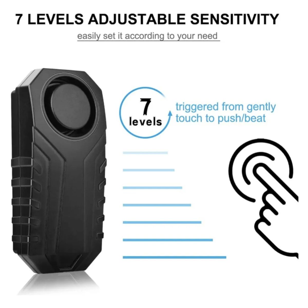 GENERICO - Alarma De Bicicleta Moto De 113 Db Con Sensor De Movimiento
