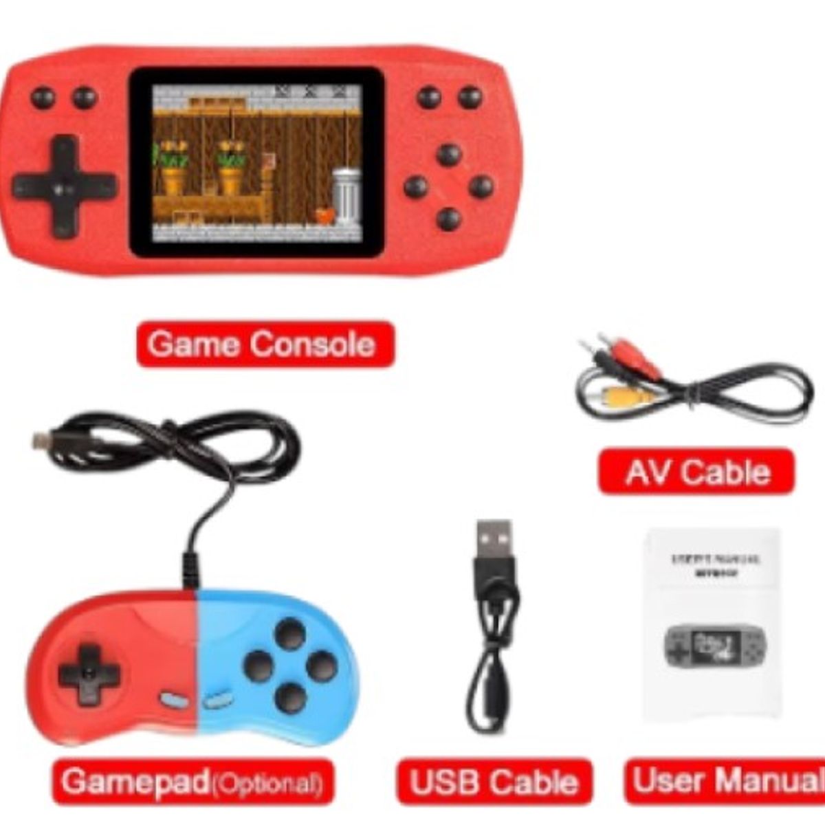 GENERAL - Consola video Juegos Retro Mini con control 620 Juegos