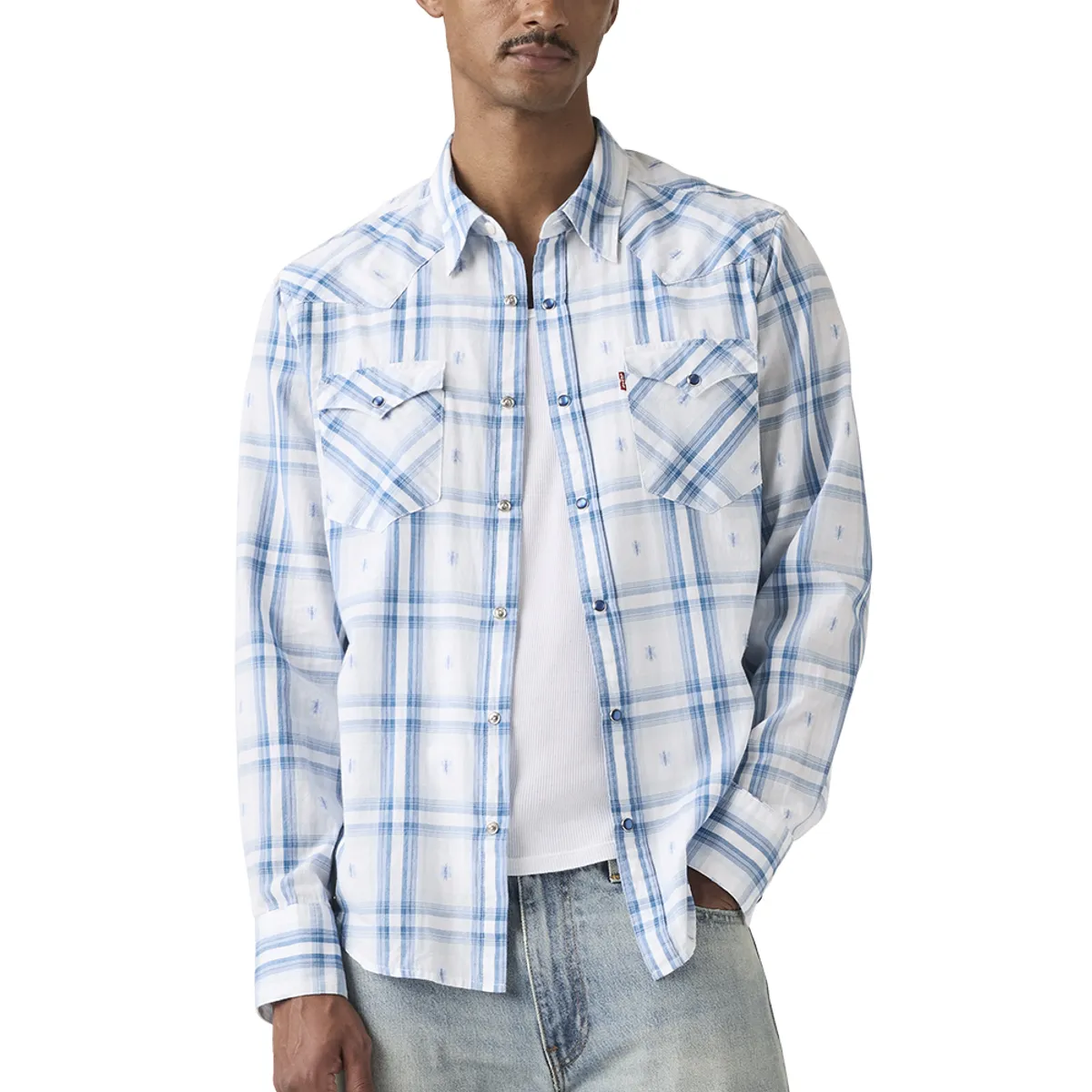 LEVIS - Camisa Hombre Barstow Western Standard Celeste Levis