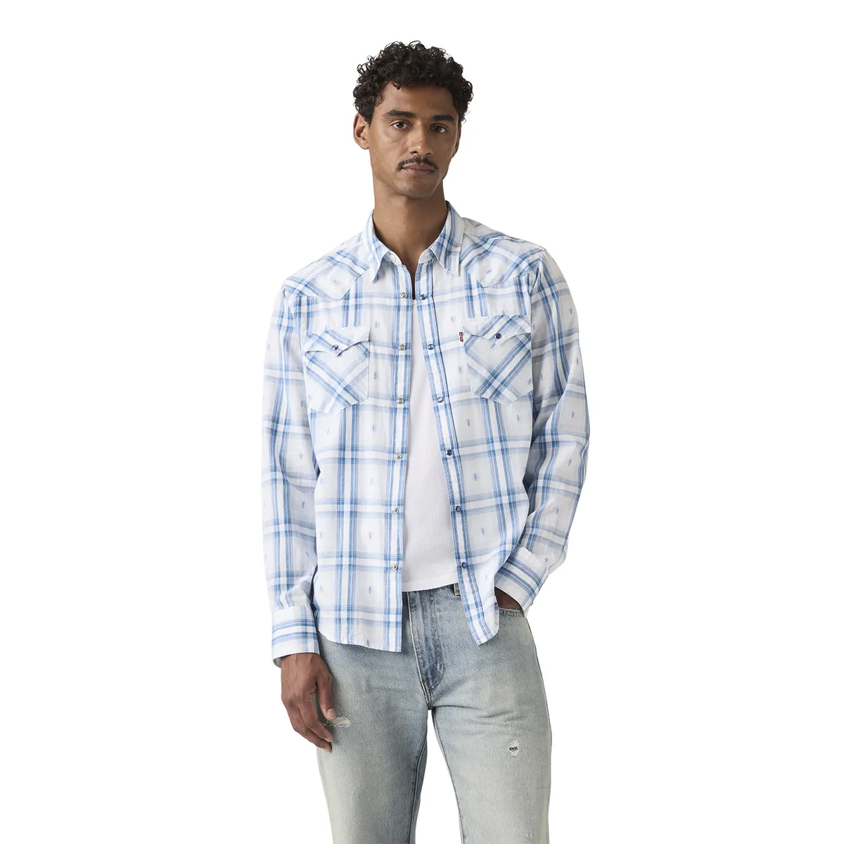 LEVIS - Camisa Hombre Barstow Western Standard Celeste Levis