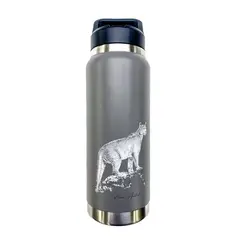 LENGA - Botella Acero Inox Aislamiento De Doble Pared 750ml - Fauna Chilena Puma Austral Gris