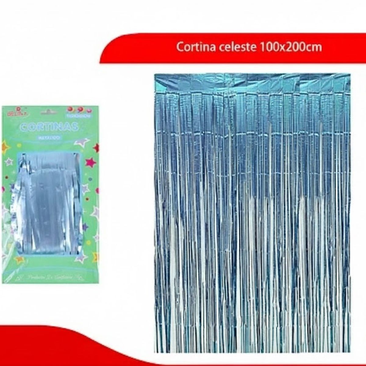 GENERICO - Cortina Azul Claro 100x200cm