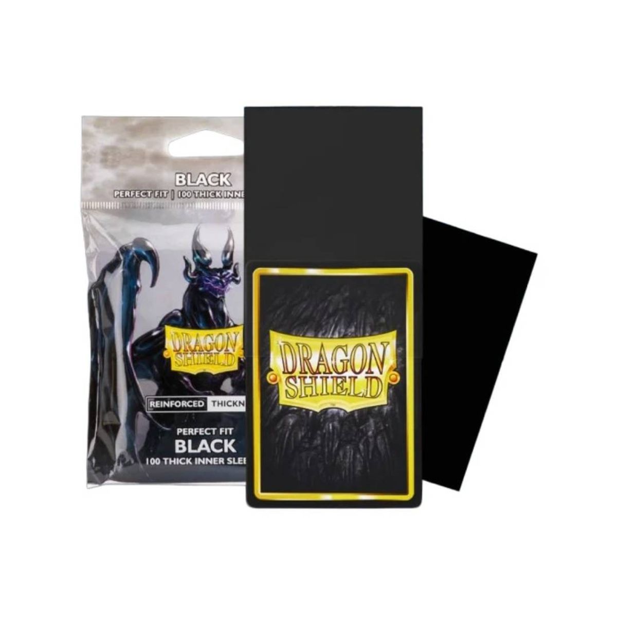 Dragon Shield - Dragon Shield Perfect Fit Standard Thick Inner Sleeves,Black
