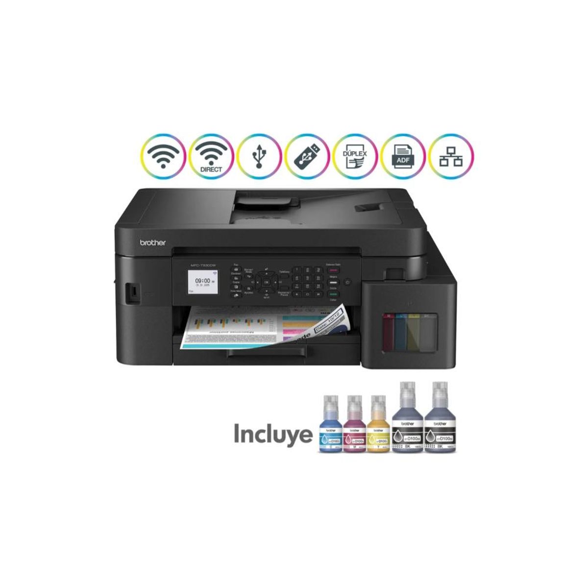 BROTHER - Brother MFC-T930DW Impresora Multifunción Imprime copia escaner fax