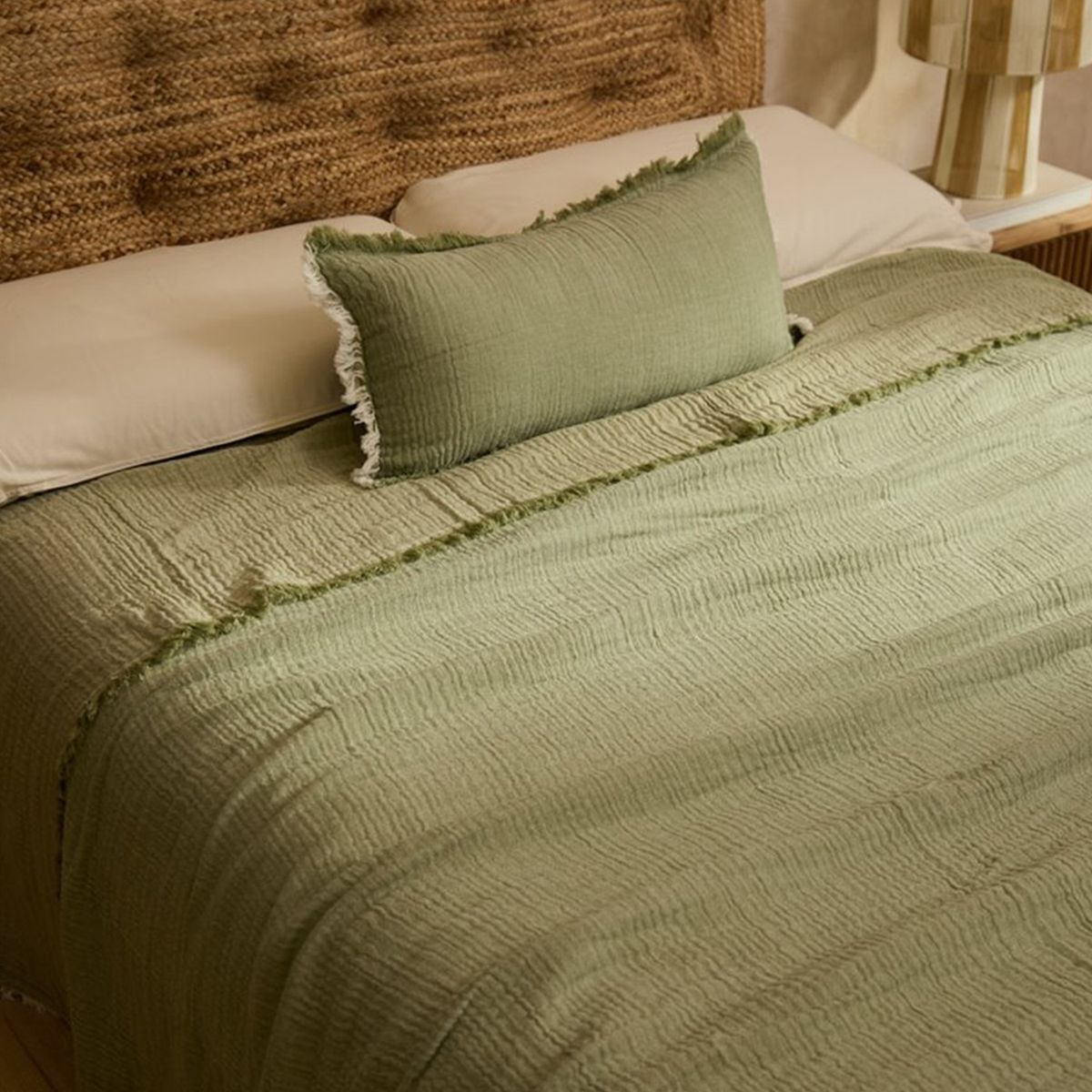CALMA HOUSE - Colcha Layer2 Verde 270x280 (Cama King o Superking) Calma House