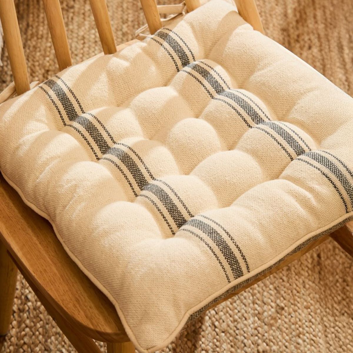 CALMA HOUSE - Cojín de Silla Bari 40x40x4 Gris Oscuro Calma House