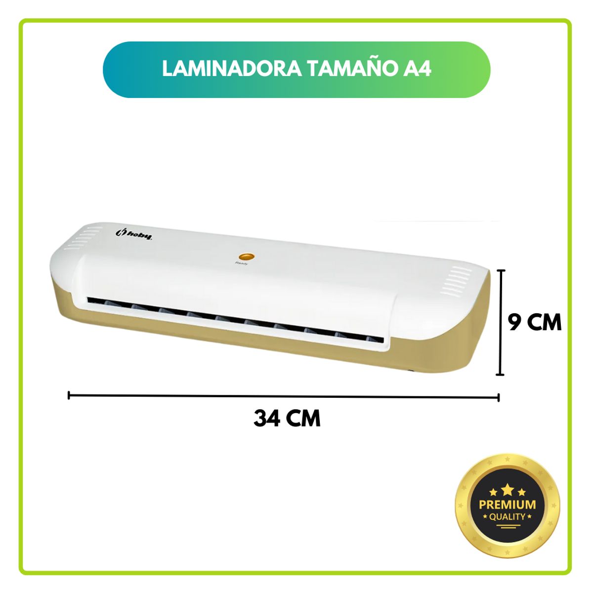 GENERICO - Plastificadora Laminadora Hoby A4 Gold