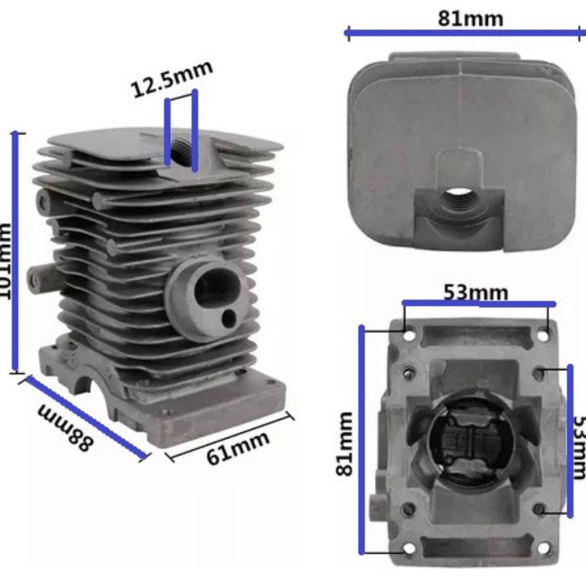 ERUX - Kit Cilindro Pistón Y Anillos Motosierra Ms170