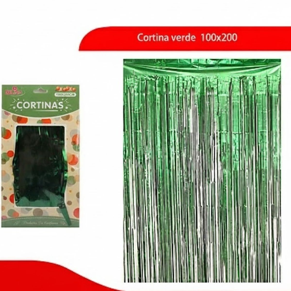 GENERICO - Cortina Verde Menta 100x200cm