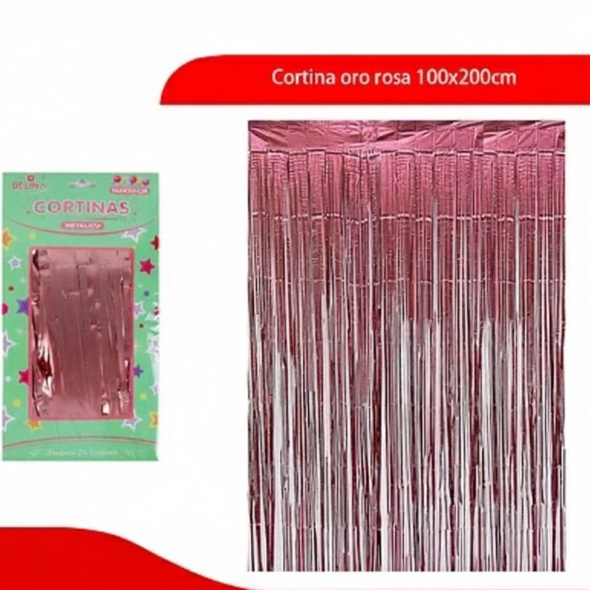 GENERICO - Cortina Oro Rosa 100x200cm