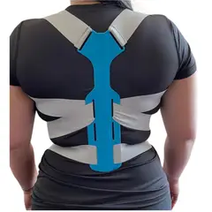 GENERICO - Corrector Postura Ortopedico Invisible Alineacion Corporal Azul Talla XXL