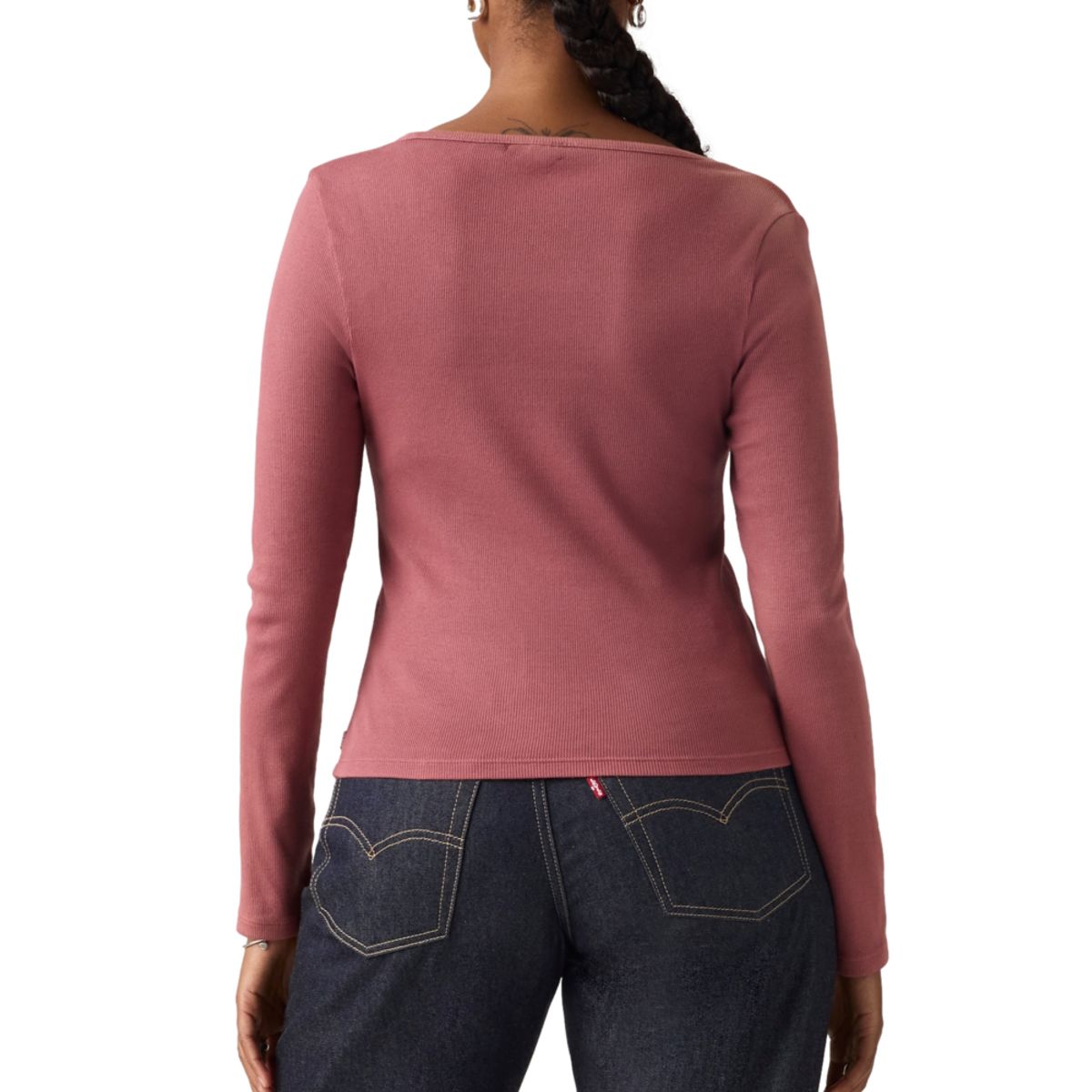 LEVIS - Polera Mujer Essential Neck Burdeo Levis