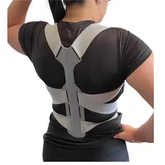 GENERICO - Corrector Postura Ortopedico Invisible Alineacion Corporal Gris Talla XL