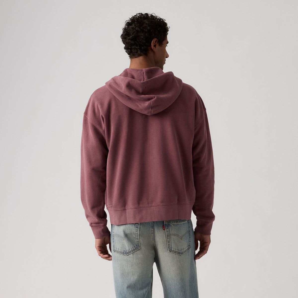 LEVIS - Polerón Hombre Hayes Cropped Full Zip Rojo Levis