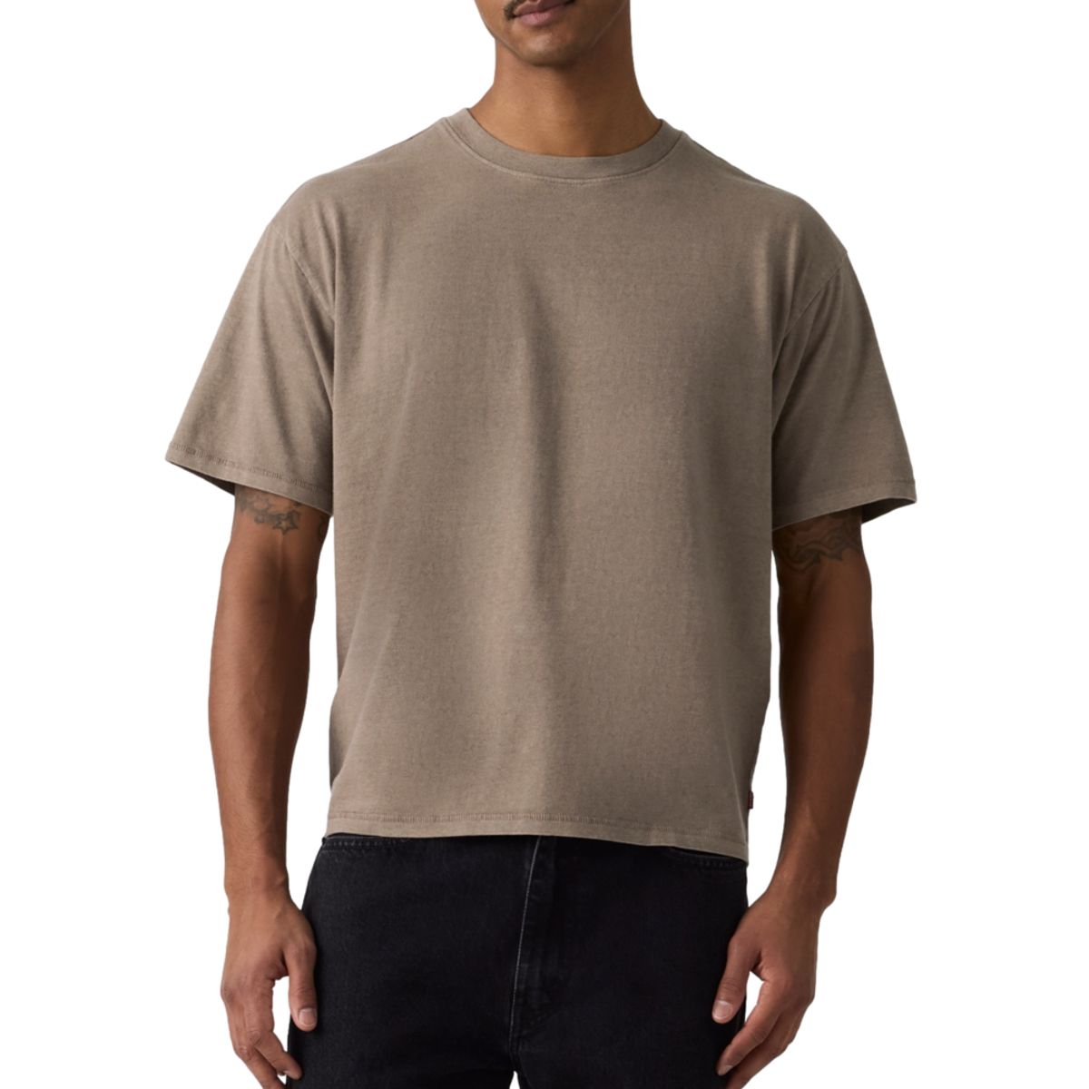 LEVIS - Polera Hombre Boxy Tee Café Levis