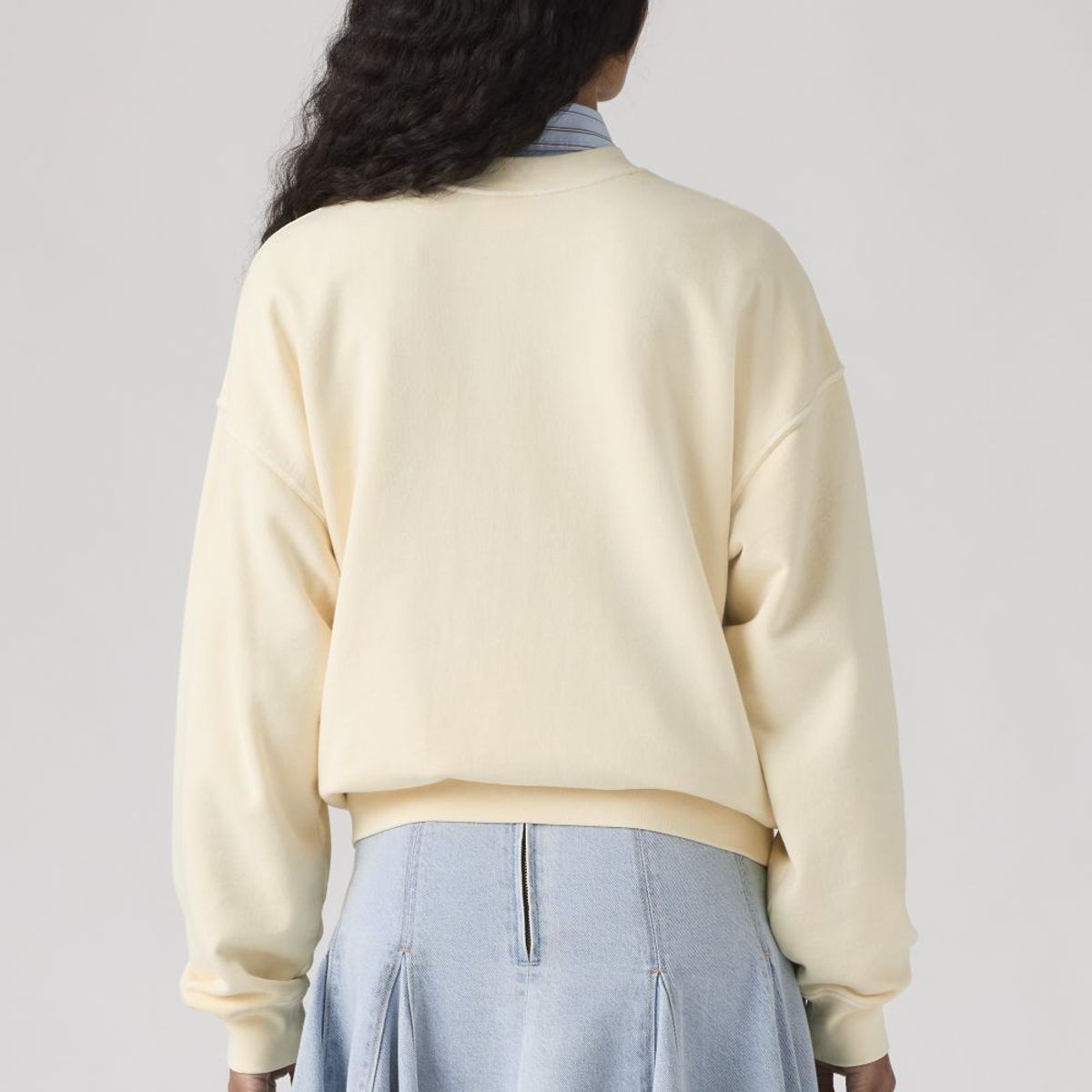 LEVIS - Polerón Mujer Vintage Boxy French Terry Beige Levis