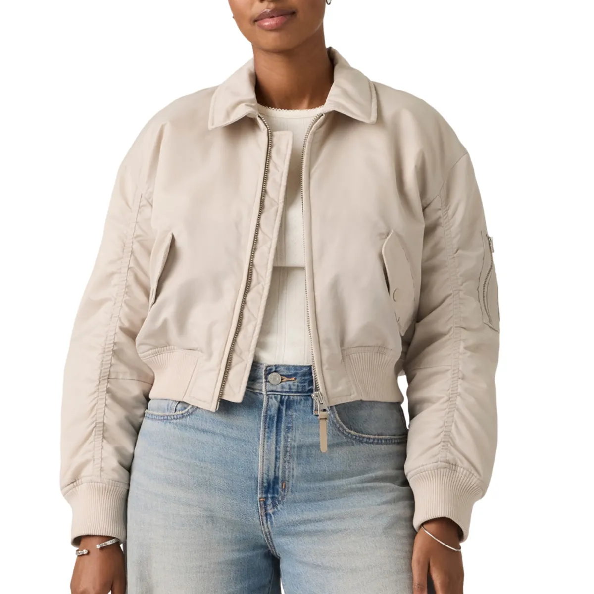 LEVIS - Chaqueta Mujer Bowie Crop Bomber Gris Levis
