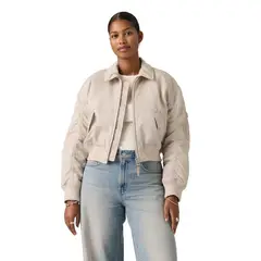 LEVIS - Chaqueta Mujer Bowie Crop Bomber Gris