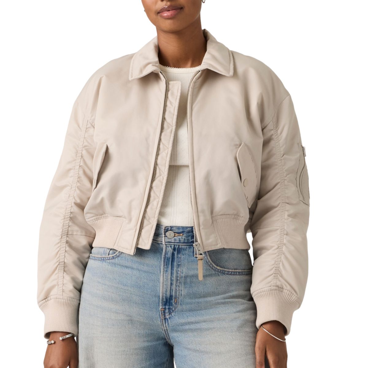 LEVIS - Chaqueta Mujer Bowie Crop Bomber Gris Levis