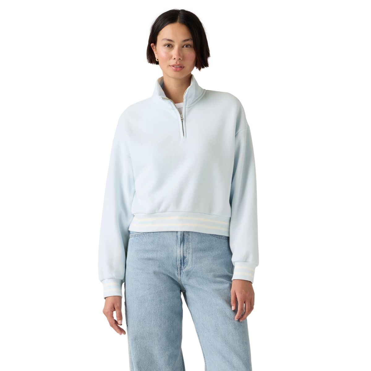LEVIS - Polerón Mujer Everyday Quarter Zip Celeste Levis