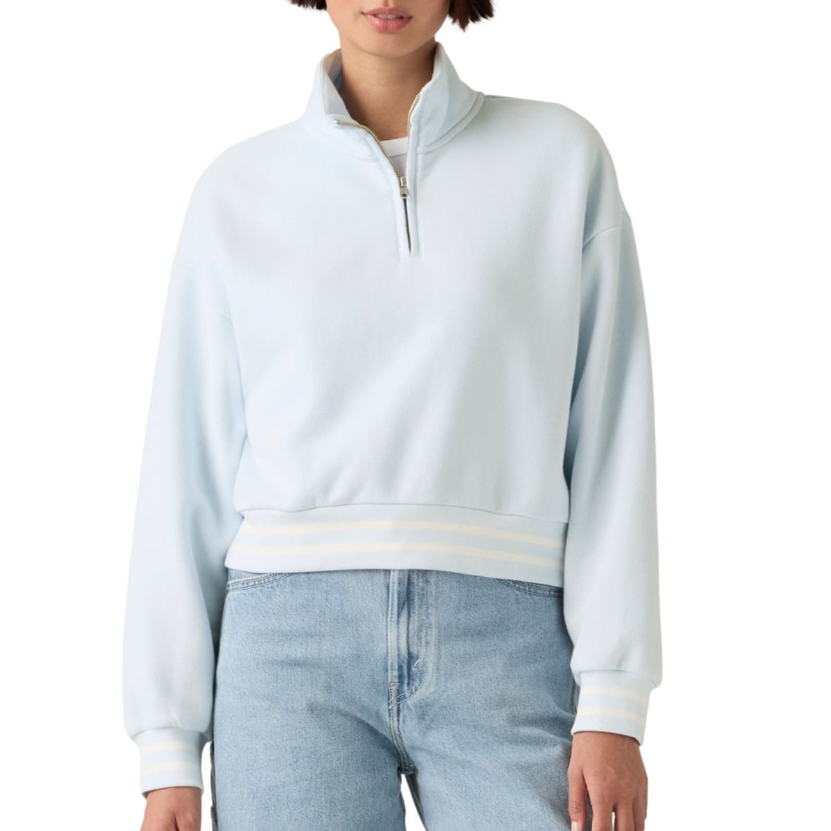LEVIS - Polerón Mujer Everyday Quarter Zip Celeste Levis