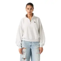 LEVIS - Polerón Mujer Vintage Boxy 1/4 Zip Gris