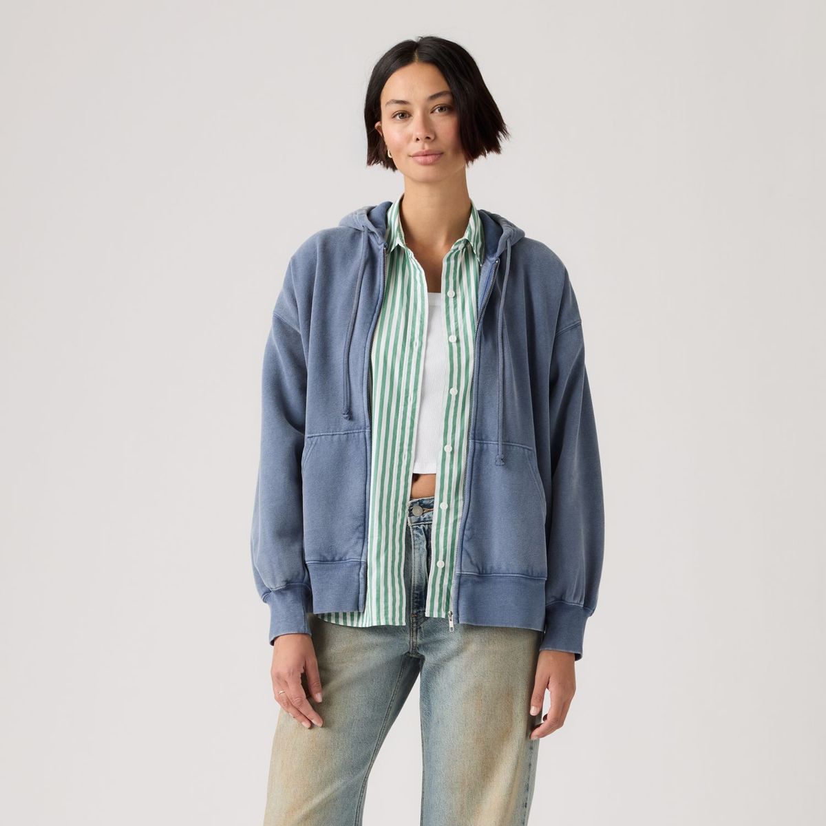 LEVIS - Polerón Mujer Vintage Oversized Hoodie Azul Levis