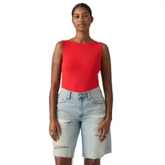 LEVIS - Polera Mujer Blair Sl Boatneck Rojo