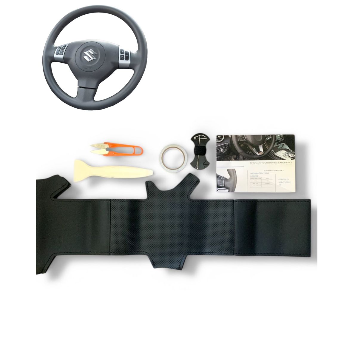 GENERICO - Funda Forro Cubre Volante Compatible Con Suzuki